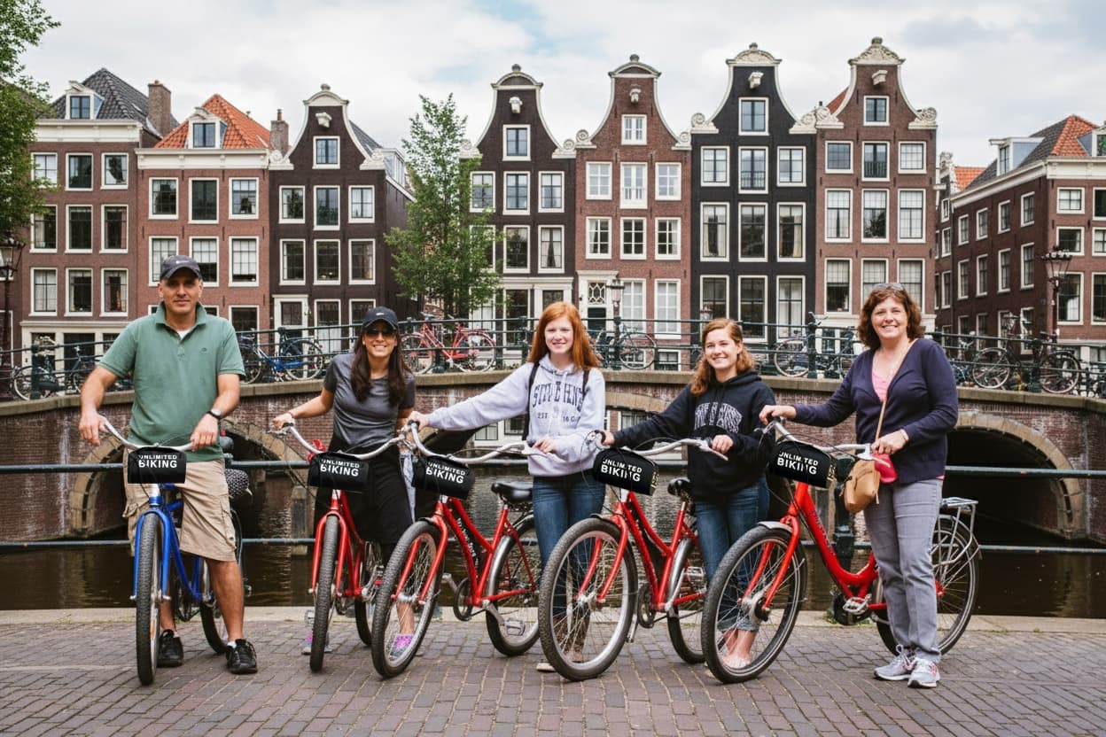 A group out together on a biking tour